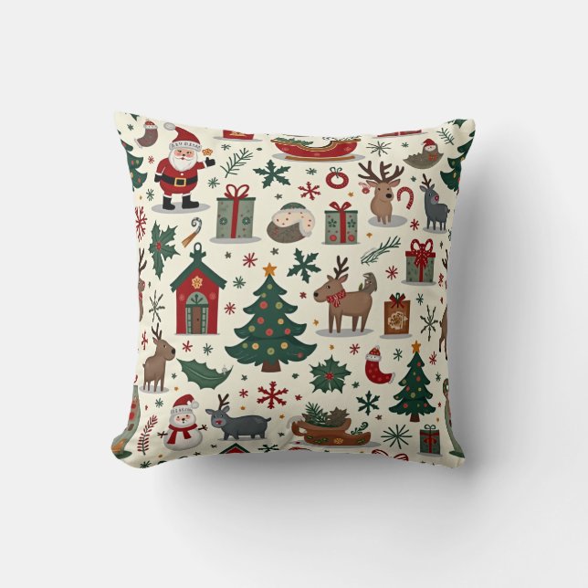 almofada de travesseiro de natal (Editar) (Frente)