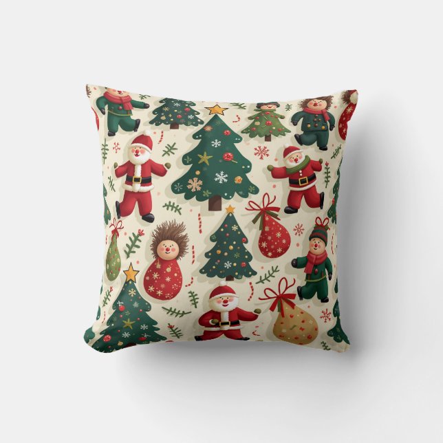 Almofada de travesseiro de Natal (Editar) (Frente)