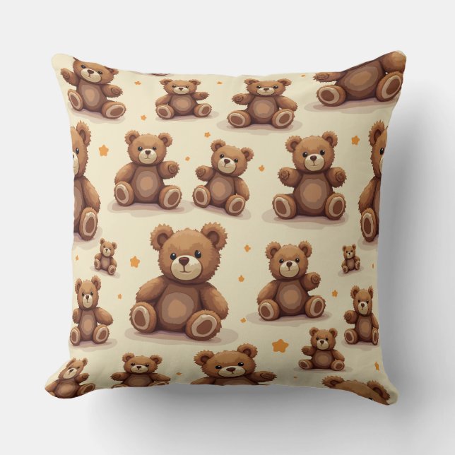 Almofada de travesseiro de urso de pelúcia (Frente)