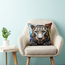 Almofada de Vidro Manchada, de Tigre Negro