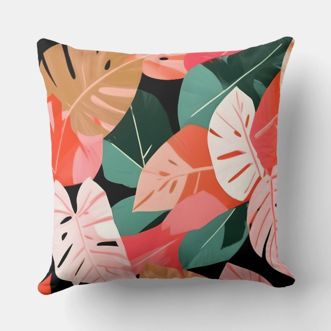 Almofada De Volta À Ilha Tropical (Verso)