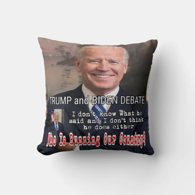 Almofada Debate sobre Trump e Biden (Frente)