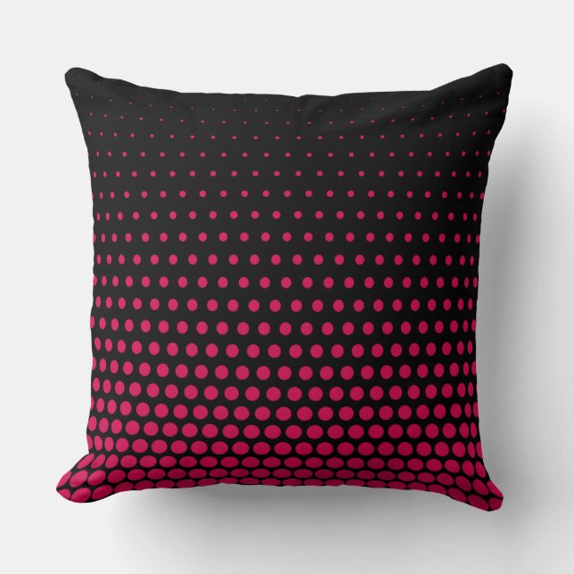Almofada Debian Red Bolinhas Modern Black (Frente)