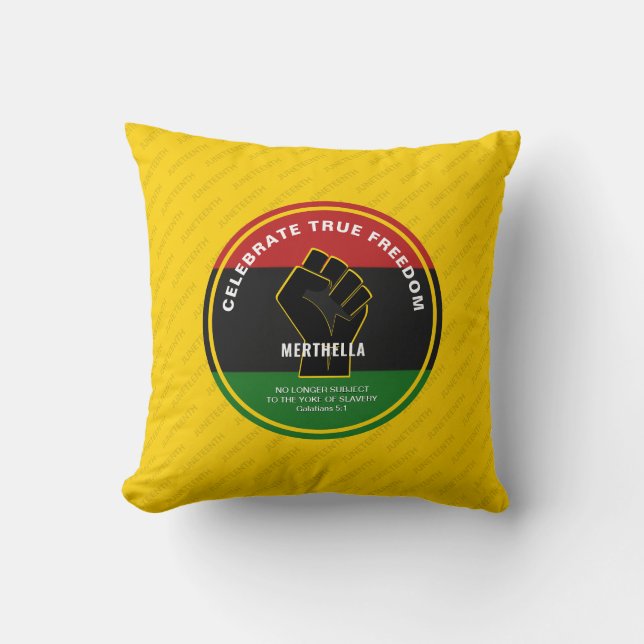 Almofada Décima BREVE CELEBRAÇÃO VERDADEIRA LIBERDADE (Frente)