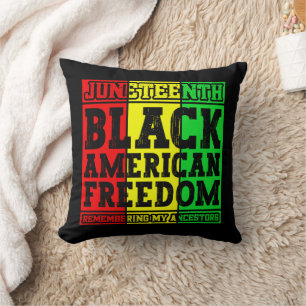 Almofada Décima Sétima Liberdade Negra Americana Lembrando
