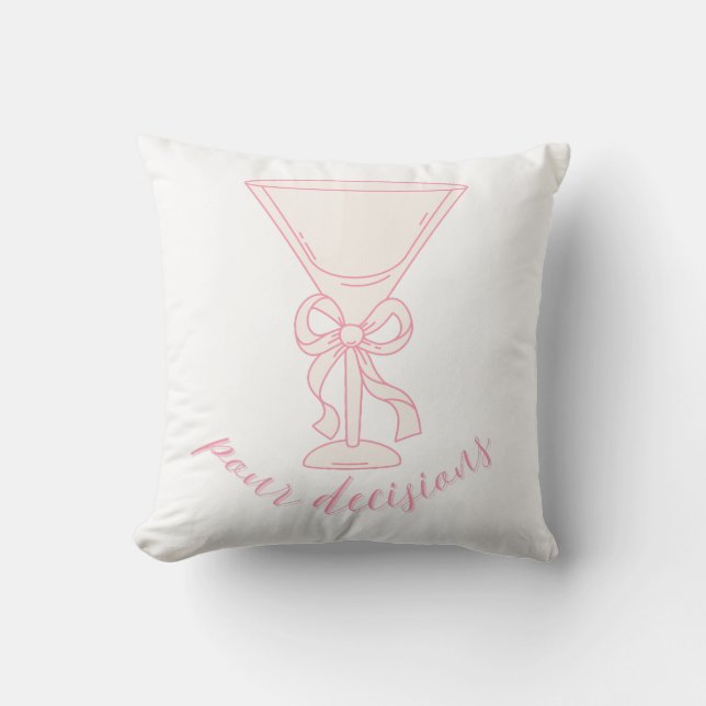 Almofada Decisões de Bebida Design de Copo de Martini | Fof (Frente)