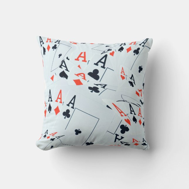 Almofada "Deck of Destination: Layered Aces in a Poker Shuf (Frente)