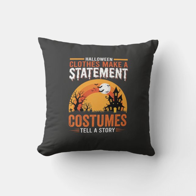 Almofada Declaração de Fantasias de Halloween Projeto Casa  (Frente)