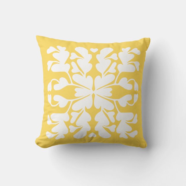 Almofada Deco amarelo da mostarda (Frente)