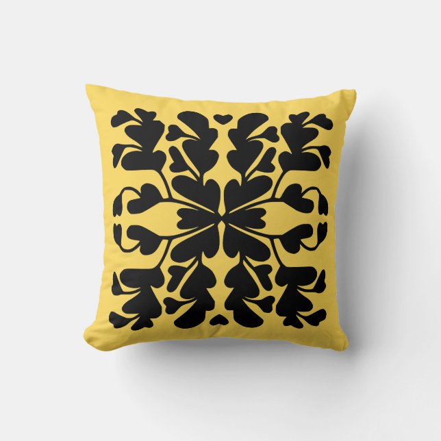 Almofada Deco amarelo da mostarda (Frente)