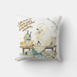 Almofada Decor da Sala de Enfermeiro - Urso Polar - Texto P