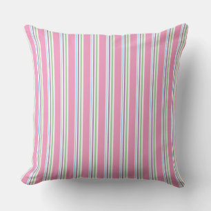 Almofada Decor De Banhas De Algodão Verde Cor-De-Rosa Aqua