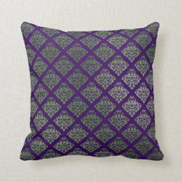Almofada Decor Verde Roxo Elegante