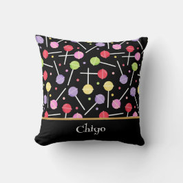 Almofada Decora Candy Lollipop Patterned Black