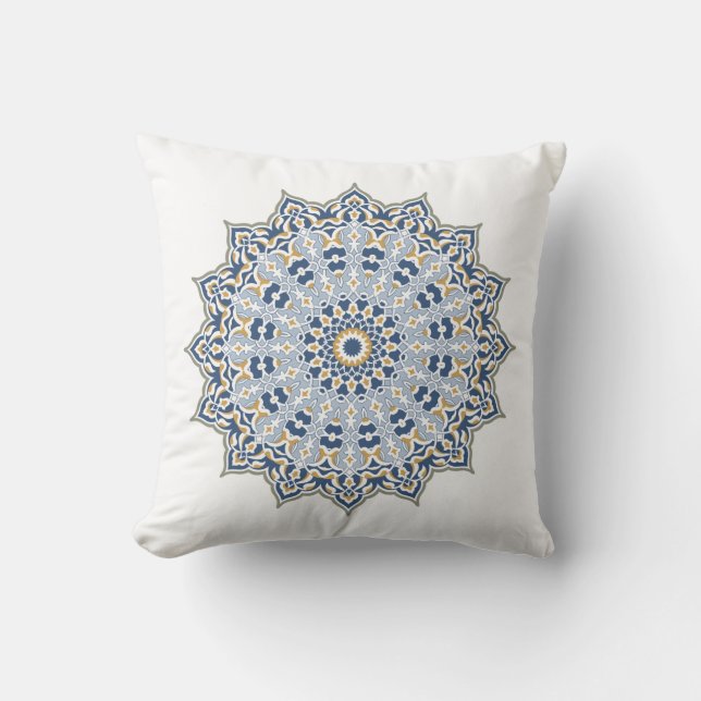 Almofada Decoração Árabe Persa Oriental Turca Arabesco (Frente)