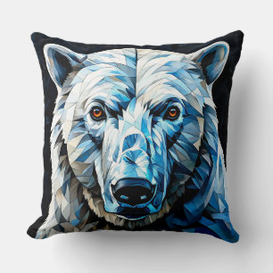Almofada Decoração Artística de Casa com Animal Urso Polar