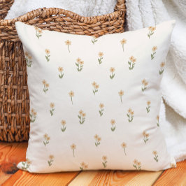 Almofada Decoração Boho Ditsy Floral Cottagecore Bege