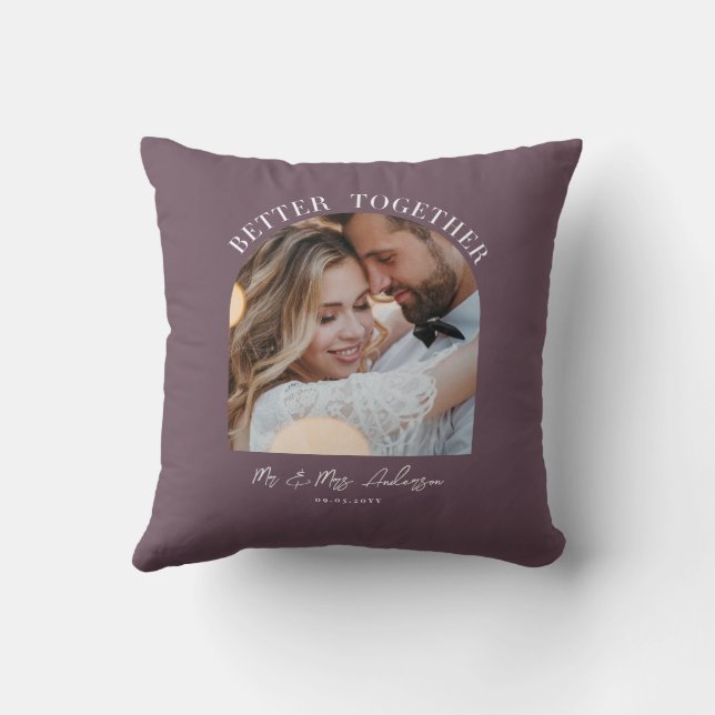 Almofada decoração caseira de presente de casamento de foto (Verso)
