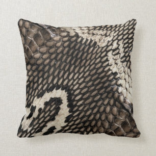 Almofada Decoração chique da casa da pele de cobra da cob