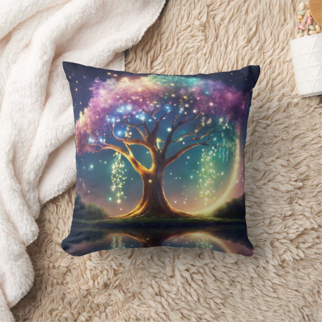 Almofada Decoração de Árvore Espumante Encantada (Cobertor)