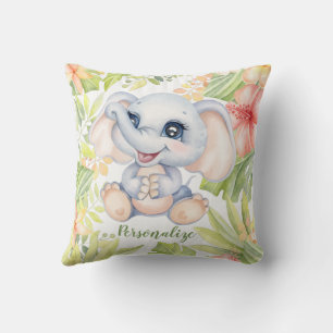 Almofada Decoração de Berçário de Elefante Bebê Fofo