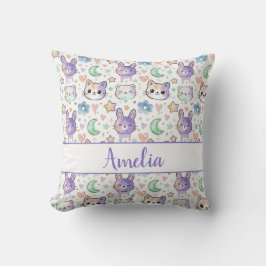 Almofada Decoração de Berçário Pastel Kawaii Animal Fofo Aq