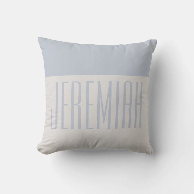 Almofada Decoração de Berçário Simples para Criança em Azul (Frente)