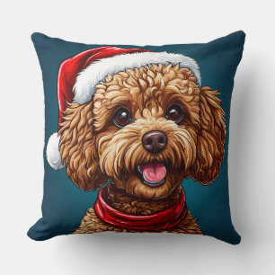Almofada 🎄 Decoração de Cachorro de Natal para Amante de C