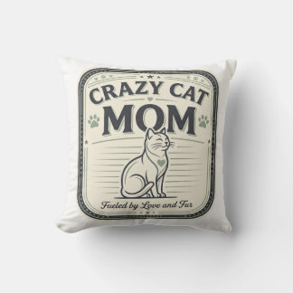 Almofada Decoração de Casa da Gata Louca Vintage Elegante
