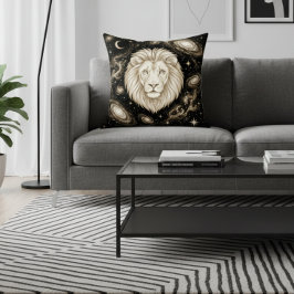 Almofada Decoração de Casa Galáxia Leão Zodíaco Celestial