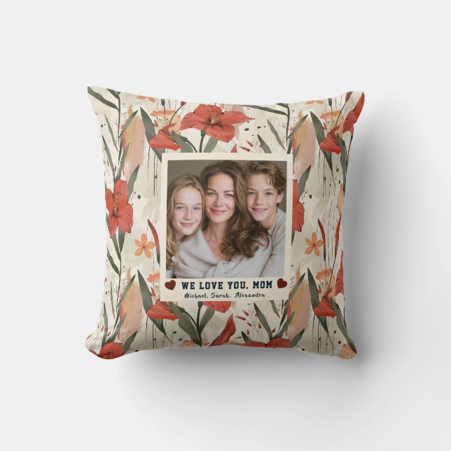Almofada Decoração de Escritório Amaryllis Melhor Mãe de Ga (Frente)