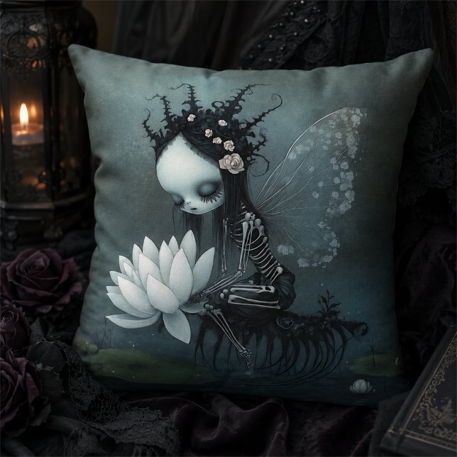 Almofada Decoração de Halloween Fada Esqueleto Fantasia Som (Criador carregado)