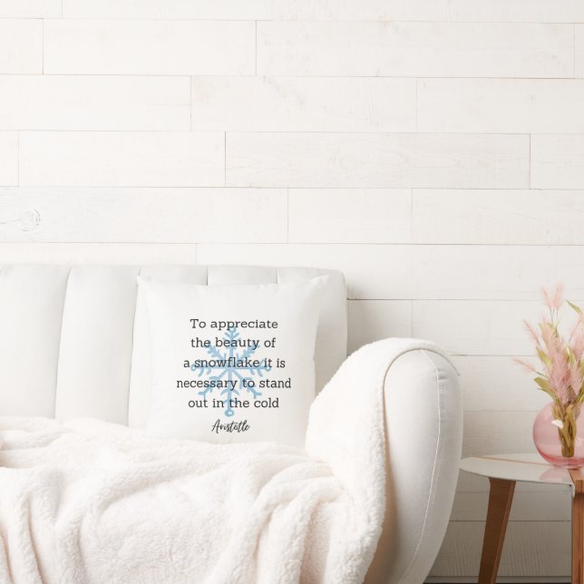 Almofada Decoração de Inverno com Citação de Aristóteles pa (Sofá)