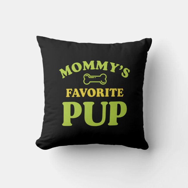 Almofada Decoração de Mãe Cachorrinho Favorito da Mamãe (Frente)