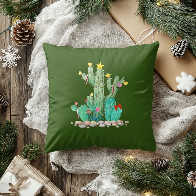 Almofada Decoração de Natal do Sudoeste Férias no Deserto d (Criador carregado)