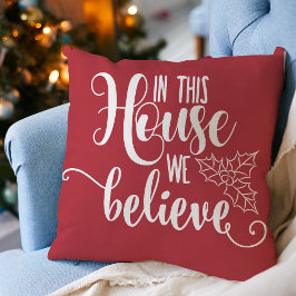 Almofada Decoração de Natal em Casa Nós Acreditamos