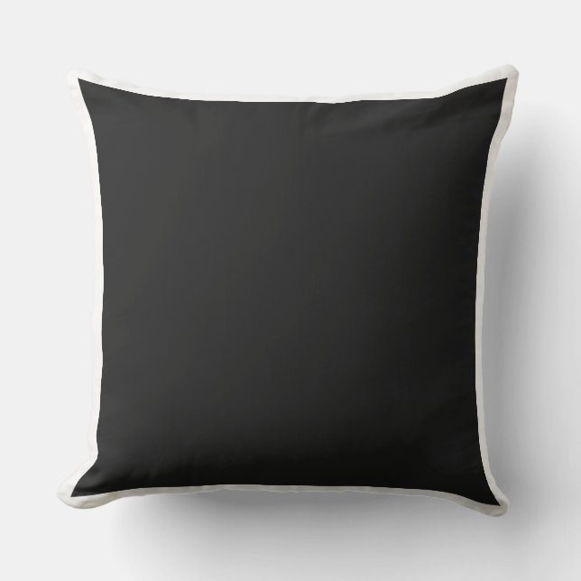 Almofada Decoração de quadro branco/preto sólido e sólido p (Frente)
