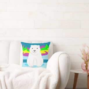 Almofada Decoração de Quarto de Bebê Ursos Polares