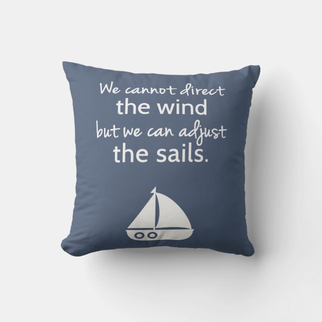Almofada Decoração de Sala de Cotações Positivas de Barco à (Frente)