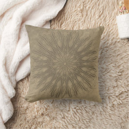 Almofada Decoração de sunburst mandala em estilo orgânico d