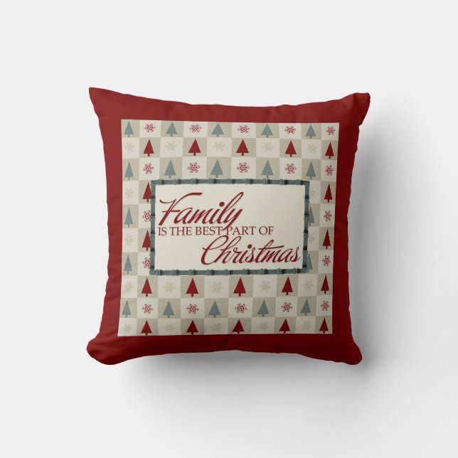 Almofada Decoração do lar familiar com árvores retrorreflec (Frente)