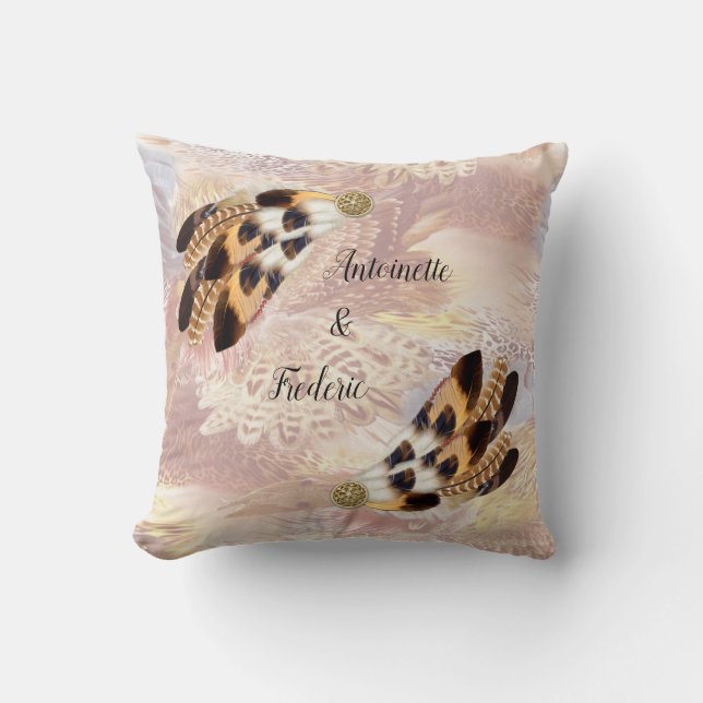 Almofada Decoração inicial do Pelican Brown ou Hawk (Frente)