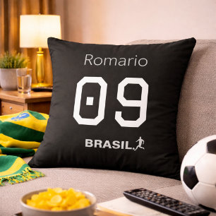 Almofada Decoração Lendária Seleção Brasil para Fã Casa
