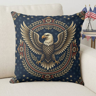 Almofada Decoração Patriótica Americana Rústica Vintage Águ