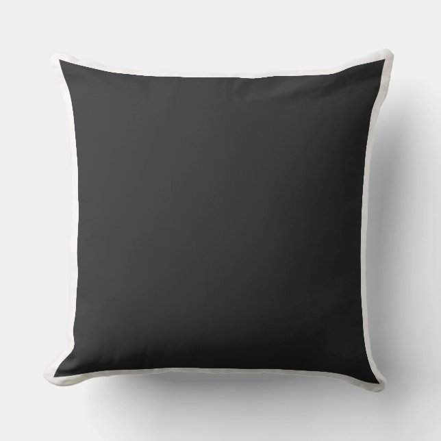 Almofada Decoração personalizada de ardósia sólida a preto  (Frente)