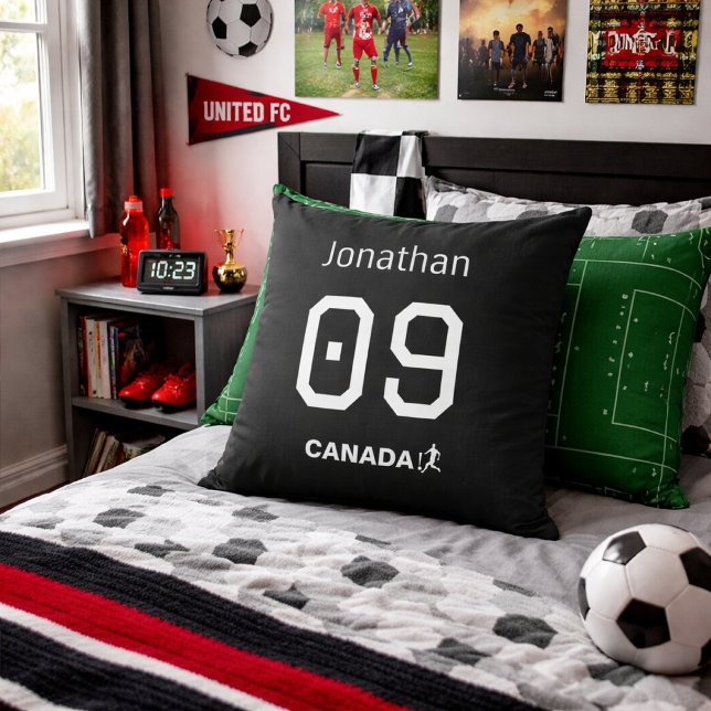 Almofada Decoração Personalizada de Quarto de Fã de Futebol (Criador carregado)