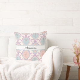 Almofada Decoração Personalizada Pastel Menina Rosa Azul