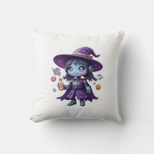 Almofada Decoração Tecnológica Mágica de Bruxa Robô Kawaii