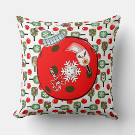 Almofada Decorações de Natal Alegria de Pickleball