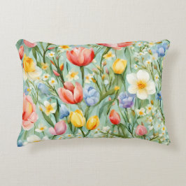 Almofada Decorativa С terrível Campo Floral Primavera. Pintura